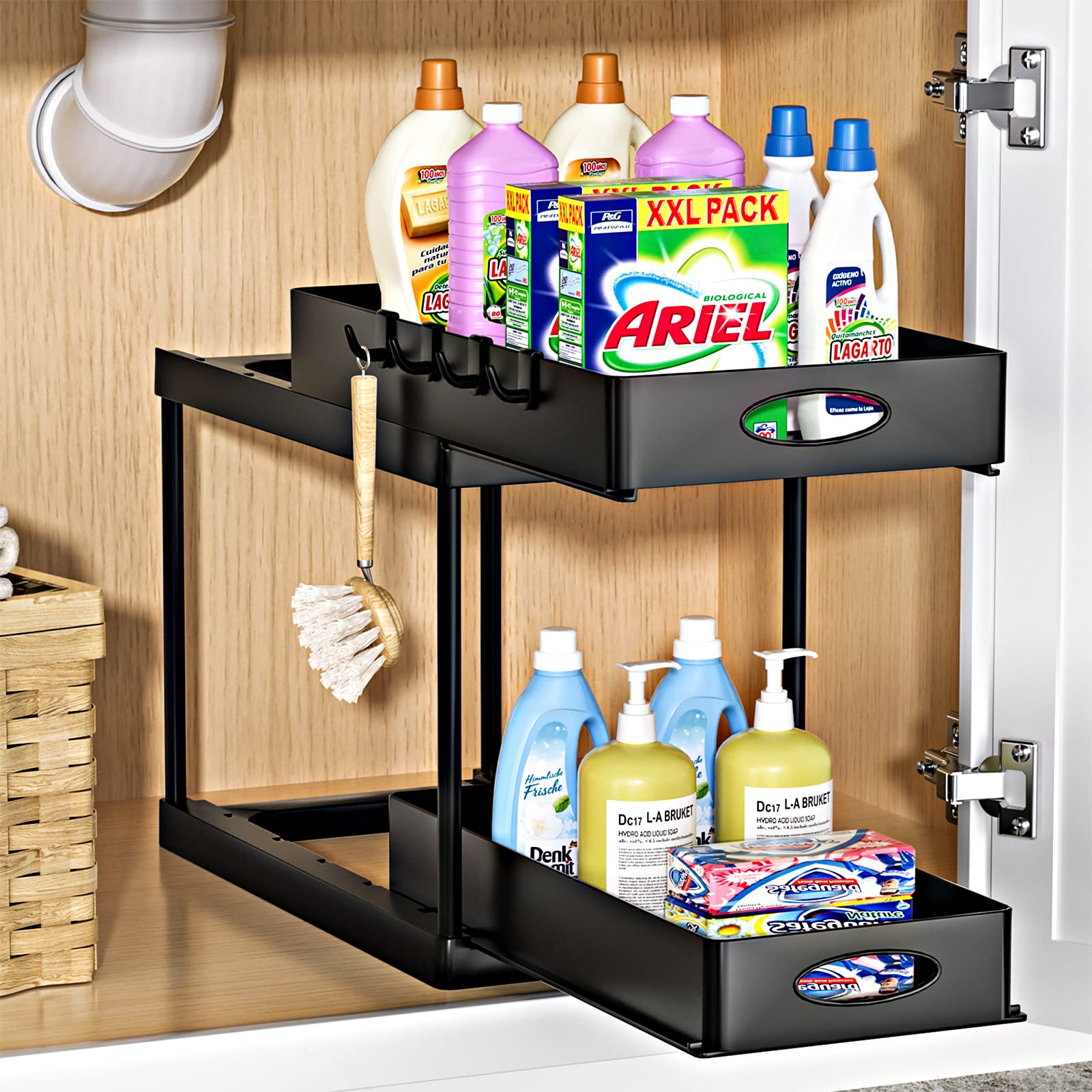 2-Tier Sliding Under Sink Organizer