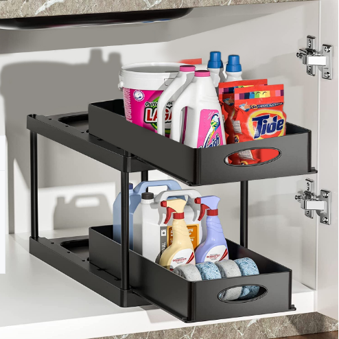2-Tier Sliding Under Sink Organizer