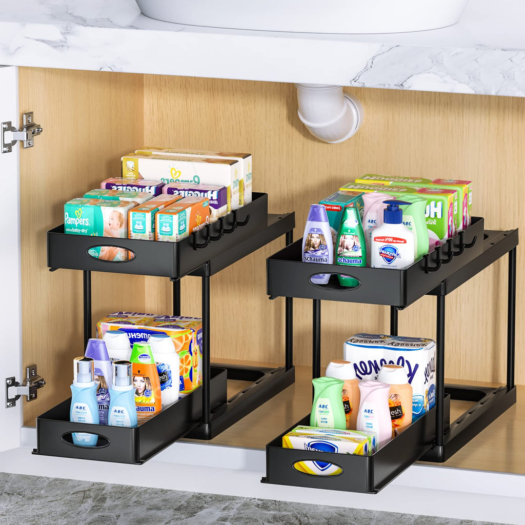 2-Tier Sliding Under Sink Organizer