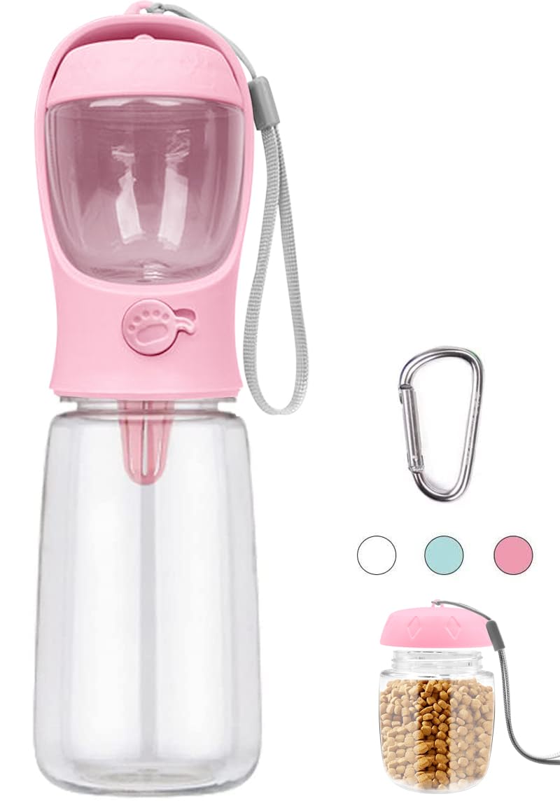 COTOP Trinkflasche Hunde für Unterwegs, 350ml, Tragbare, Weiß