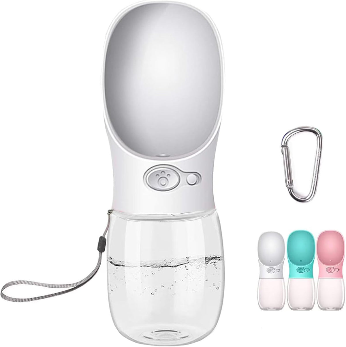 COTOP Trinkflasche Hunde für Unterwegs, 350ml, Tragbare, Weiß