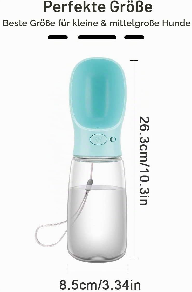 COTOP Trinkflasche Hunde für Unterwegs, 350ml, Tragbare, Weiß