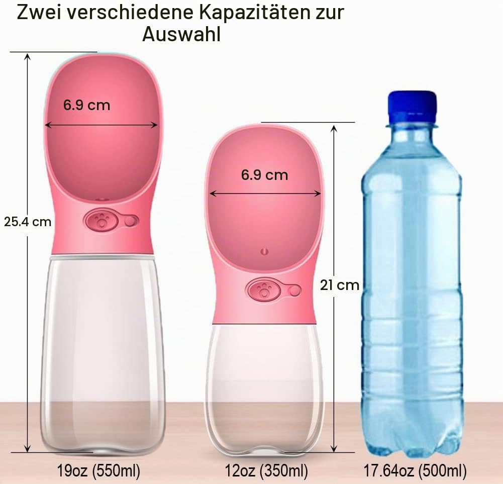 COTOP Trinkflasche Hunde für Unterwegs, 350ml, Tragbare, Weiß