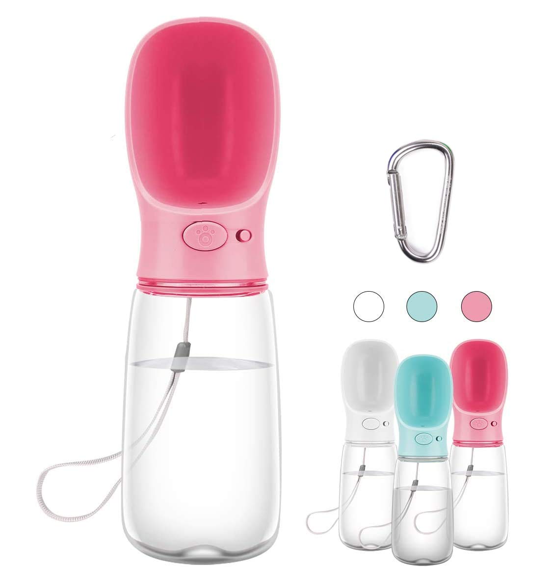 COTOP Trinkflasche Hunde für Unterwegs, 350ml, Tragbare, Weiß