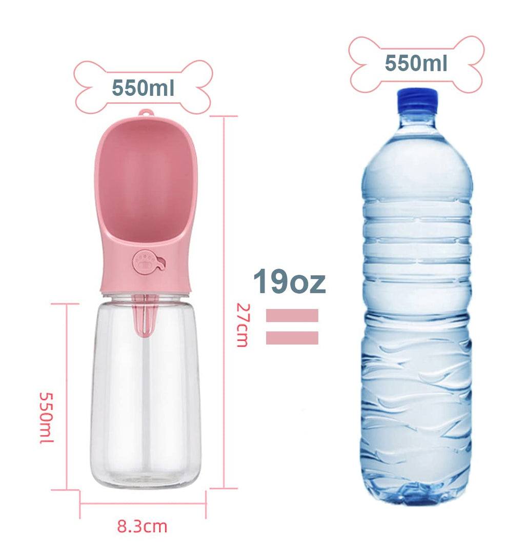 COTOP Trinkflasche Hunde für Unterwegs, 350ml, Tragbare, Weiß
