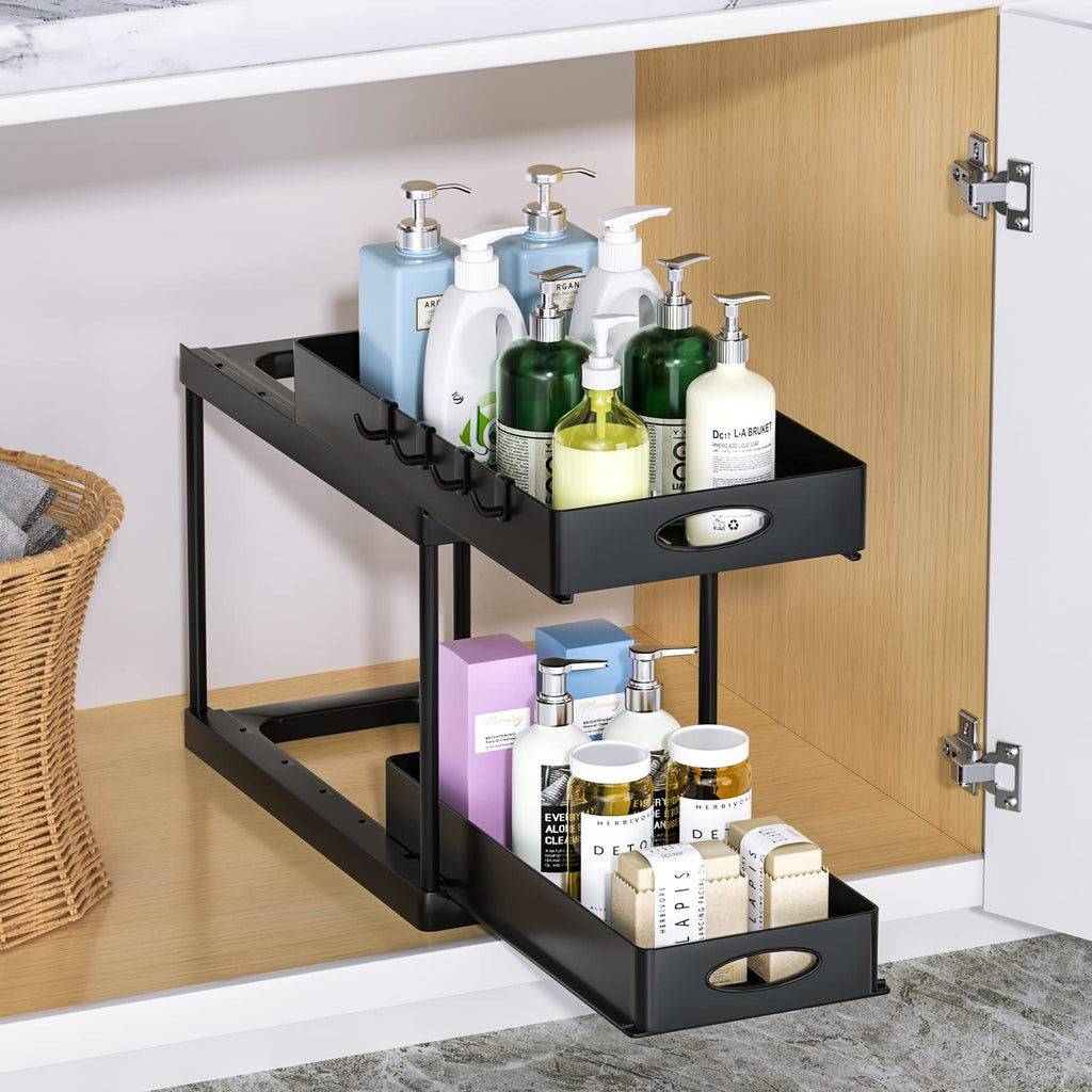 2-Tier Sliding Under Sink Organizer
